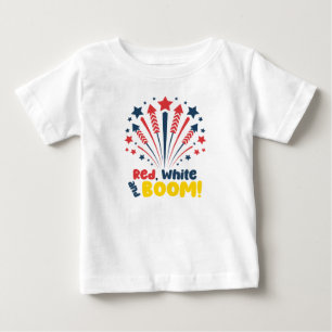 Rot Weiß und Boom Kinder Baby T-shirt