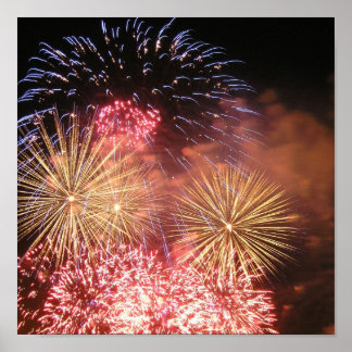 Rot weiß und Boom Poster