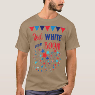 Rot weiß und BOOM T-Shirt