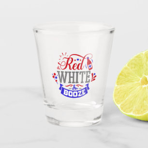 Rot weiß und Boost Schnapsglas