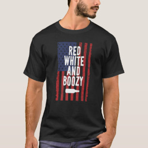 Rot weiß und bozy 4. Juli Unabhängigkeitstag D T-Shirt