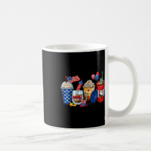 Rot weiß und braun 4. Juli Kaffeegetränke Pa Kaffeetasse