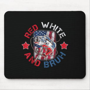 Rot Weiß Und Bruh 4. Juli Patriotisch Unabhängig Mousepad