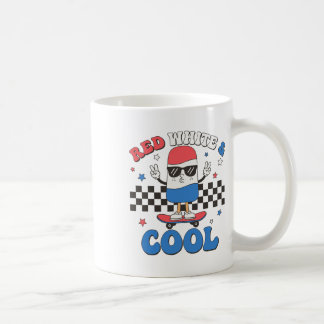 Rot weiß und Cool 4. Juli Popsicle Ice Cream Kaffeetasse