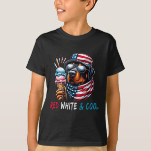 Rot-Weiß und Coole Hundescheiße am 4. Juli T-Shirt