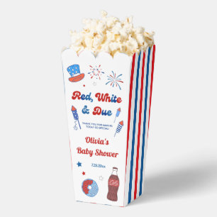 Rot, Weiß und fällig Baby Shower Popcorn Geschenkschachtel