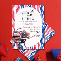 Rot weiß und fällig Babyq 4. Juli Babyparty