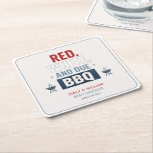 Rot Weiß und fällig BBQ Baby Shower 