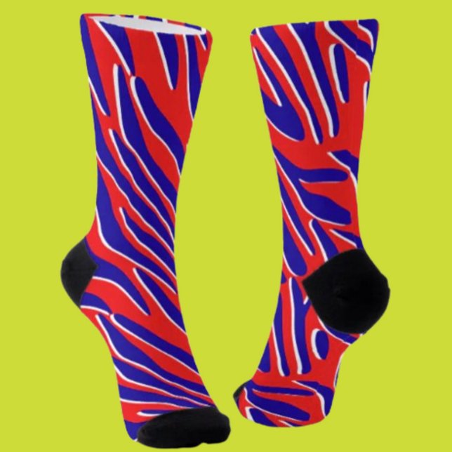 Rot, Weiß und Fett | Tiger Strip Crew Socks Socken (Von Creator hochgeladen)
