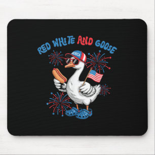 Rot Weiß Und Gans Lustig 4. Juli Patriotisch USA Mousepad