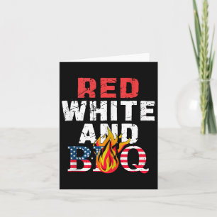 Rot weiß und Grillen 4. Juli US-amerikanische Flag Karte