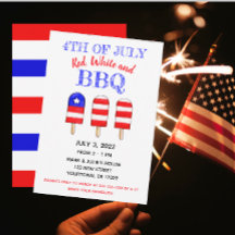 Rot, Weiß und GRILLEN Popsicle Party