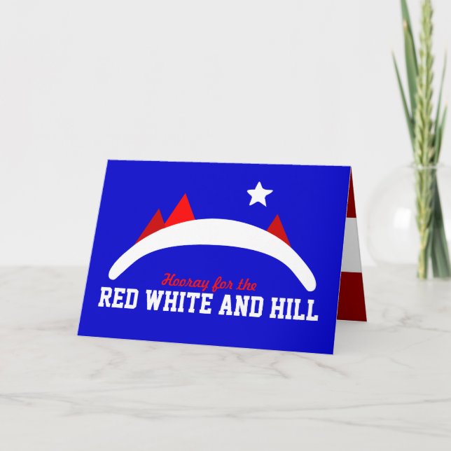 Rot Weiß und Hill Karte (Vorderseite)
