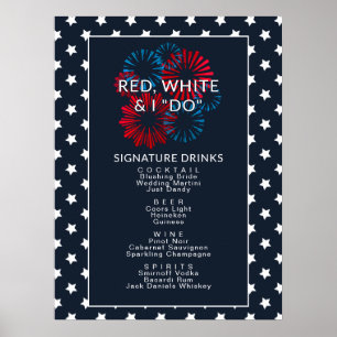 Rot-Weiß- und-Ich-Tu-es-Paarschwimmer-Bar-Schild 4 Poster