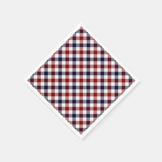 Rot-Weiß und kariertes Papier Napkin Serviette (Ecke)