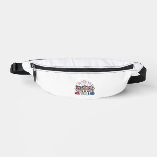 Rot Weiß und Muh Patriotische Kuh Vintage-Shirt_1 Bauchtasche