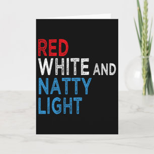 Rot Weiß Und Natty-light Für Männer Frauen Bierlie Karte