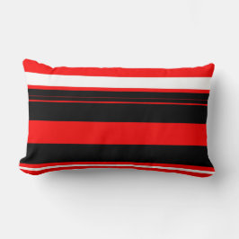 Rot, weiß und schwarz Streifen Lendenkissen