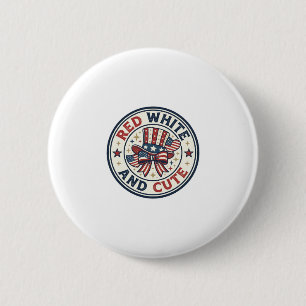 Rot Weiß Und Süß Patriotisches Frauen Patriottisch Button