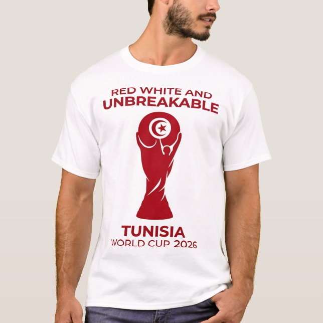 Rot Weiß und Unzerbrechlich T-Shirt (Vorderseite)