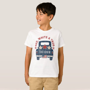 Rot, Weiß und Wahre Kinder Patriotische 4. Juli T- T-Shirt