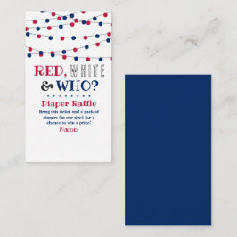 Rot, Weiß und Wer? 4. Juli Party über geschlechtss Begleitkarte