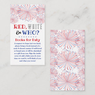 Rot, Weiß und Wer? 4. Juli Party über geschlechtss Begleitkarte
