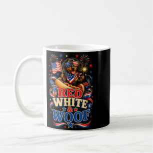 Rot Weiß Und Wuff Patriotischer Dachshund Hund 4. Kaffeetasse