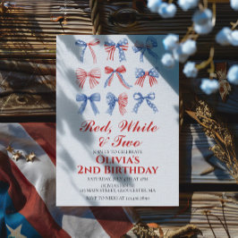 Rot, Weiß und zwei Bows 4. Juli 2009 Einladung