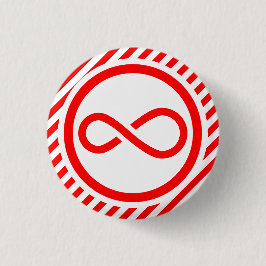 Rot-Weiß-Unendlichkeitsknoten-Autismus-Warnung Button