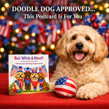 Rot Weiß & Wuff Patrioten-Doodle-Hund 4. Juli