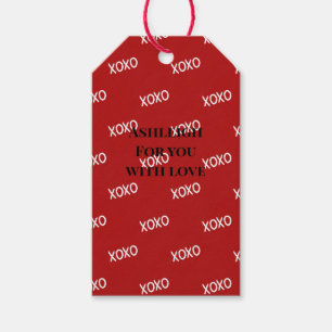 Rot Weiß XOXO Liebe Valentinstag Geschenkanhänger