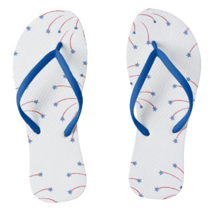 Rot Weiße Blaue Stern Feuerwerk FlipFlops