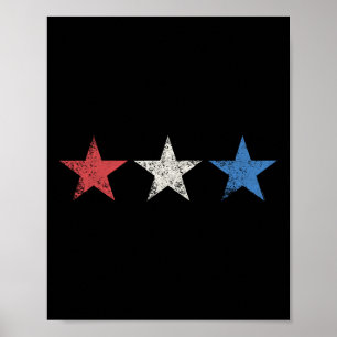 Rot Weiße Blaue Sterne Süße Usa Patriotische A zum Poster