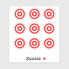 Rot-weiße Bullseye-Umlaufstickerin Aufkleber