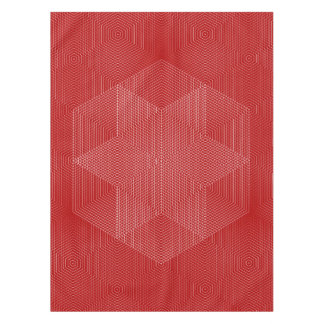 Rot-Weiße geometrische Linien Tischdecke