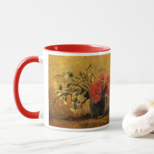Rot-weiße Nelken von Vincent van Gogh Tasse