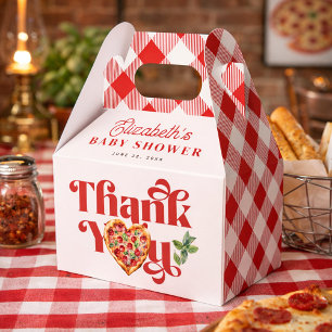 Rot Weiße Pizza-Themen Geschenkschachtel