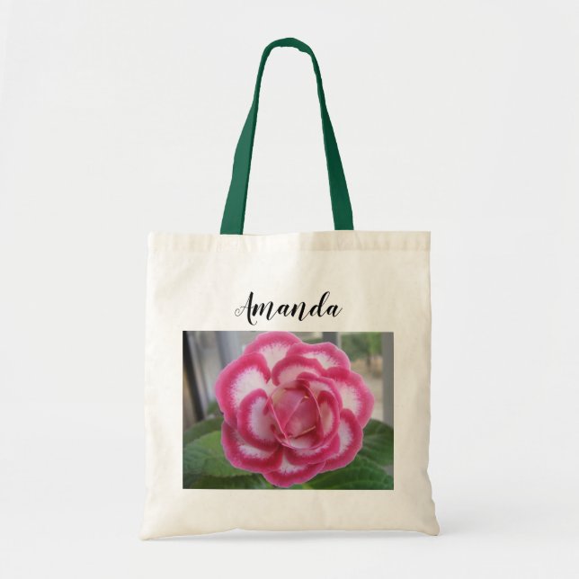Rot-weiße Rose, eine personalisierte Tasche für Ih (Vorne)