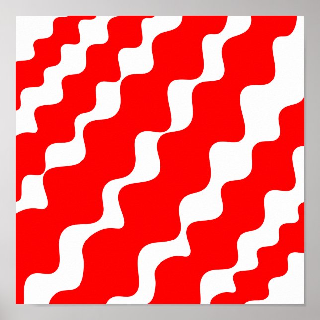 Rot-weiße Slangerwellen Poster (Vorne)