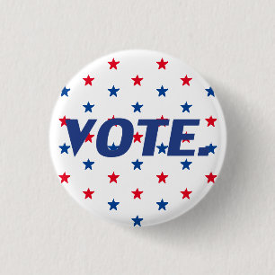 Rot-weiße und blaue Sterne Muster patriotisch wähl Button