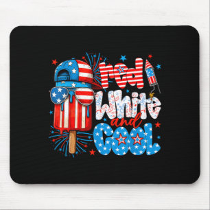 Rot Weiße und Coole 4. Juli Popsicle USA-Flagge Mousepad