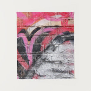 Rot-weiße Wand Wandteppich