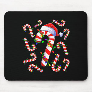 Rot-Weiße Weihnachts-Kandiszucker-Schmetterlingsli Mousepad