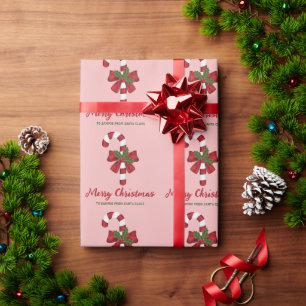 Rot-Weiße Weihnachts-Zuckerhut und benutzerdefinie Geschenkpapier
