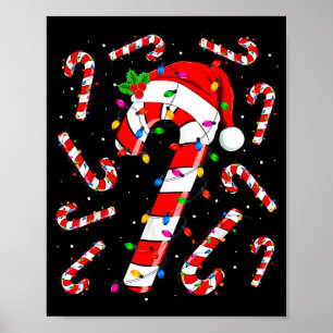 Rot-Weiße Zuckerrohr-Schokolade Weihnachtsmann Lus Poster