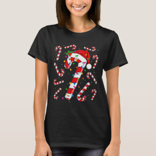 Rot-Weiße Zuckerrohr-Schokolade Weihnachtsmann Lus T-Shirt