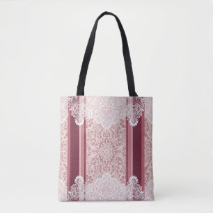 Rot-weißer Boho-Paisley-Druck AI-Kunst