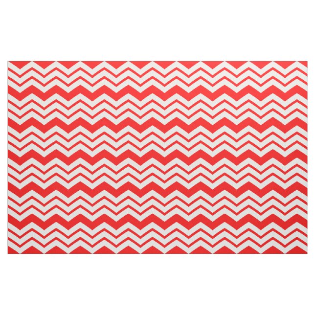 Rot-Weißes Chevron-Zickzack-Musterdesign  Stoff (Fat Quarter (45,7 x 55,9 cm))