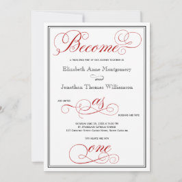 Rot wird zu einer Christlichen Einladung zur Hochz